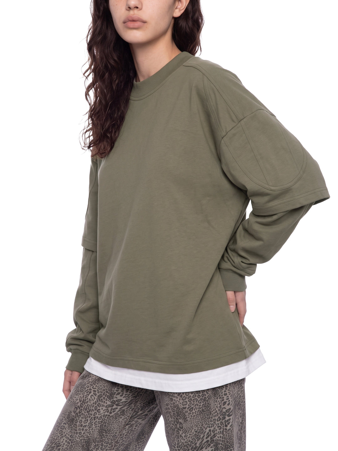 women hoddies  Paneled Layer Color Block T-Shirt