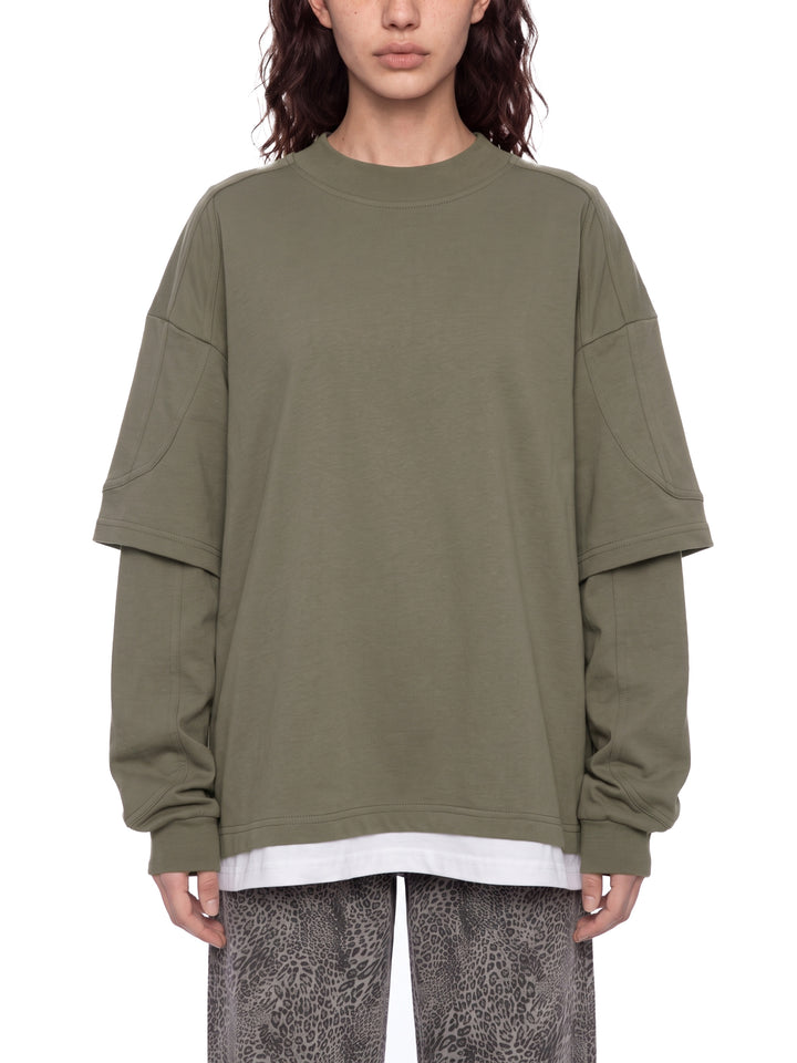 women hoddies  Paneled Layer Color Block T-Shirt