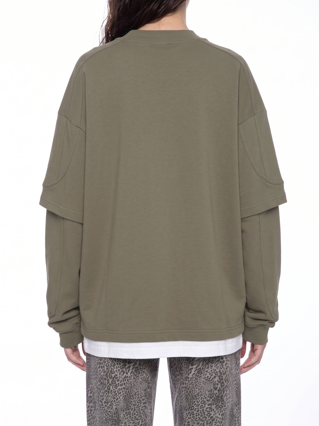 women hoddies  Paneled Layer Color Block T-Shirt