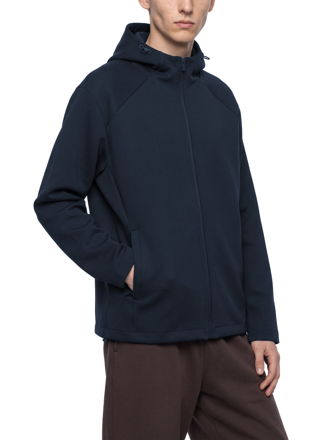 men hoddies Paneled Full Zip Hoodie