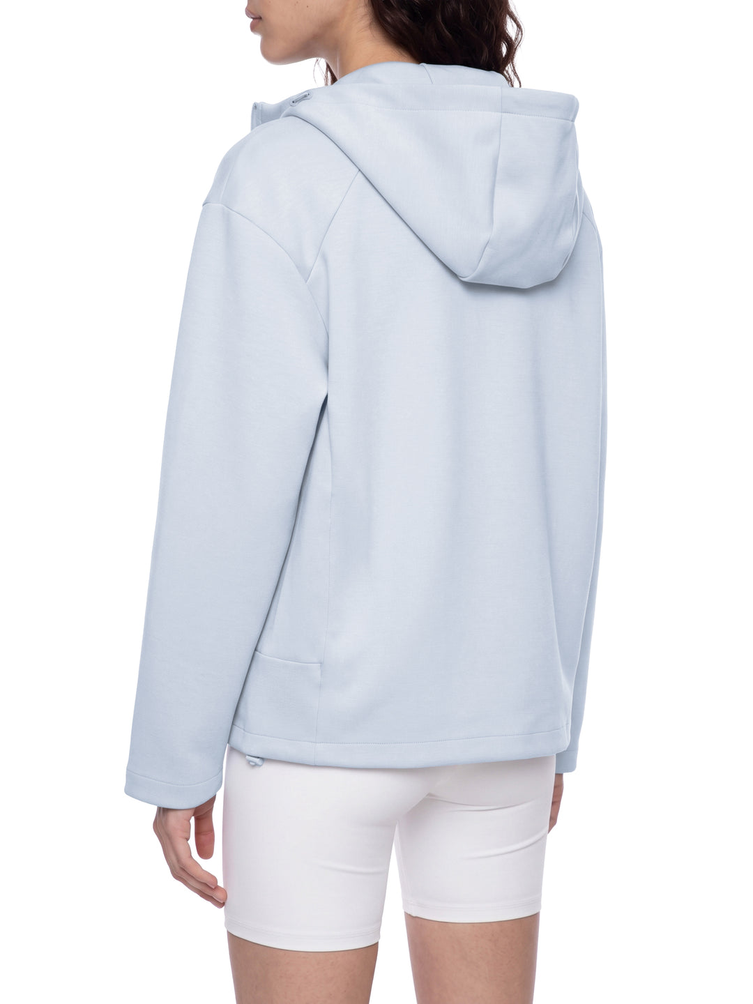 women hoddies Paneled Full Zip Hoodie