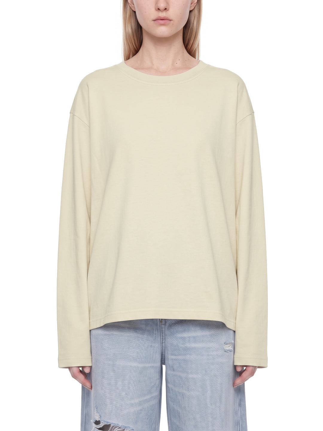 women t shirt Vintage Wash Long Sleeve Boxy T-Shirt