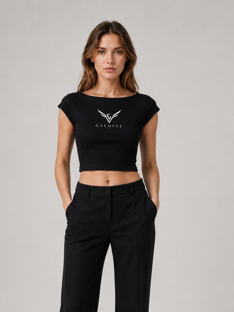 Wing Logo Wide-Neck Baby Tee